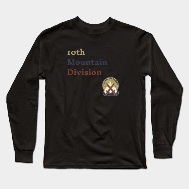 10th Mountain Division design Long Sleeve T-Shirt by Army Stuff